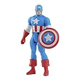 Marvel Classic Hasbro Series - Figura del Capitán América de 9.5 cm - Colección Retro 375