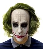 Glaxcidy Halloween De MáScaras Hombres Aterradoras, Máscara Joker para adultos, LáTex Cabeza, Accesorio de disfraz para Halloween, Carnaval y...