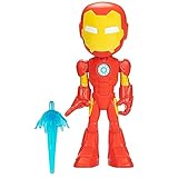 SPIDEY AND HIS AMAZING FRIENDS Hasbro Marvel Supersized Iron Man Action Figure, Preschool Superhero Toy for Kids Ages 3 and Up