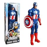 Captain America Figura, Captain America Figuras Acción, Figura Acción 30 cm, Titan Hero Serie Captain America Marvel Avengers Titan Hero Series...