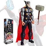 Thor Figura, Thor Figuras Acción, Thor Figura Acción 30 cm, Titan Hero Serie Thor Marvel Avengers Titan Hero Series Juguetes para Niños de 4 Años...