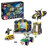 LEGO DC Batman Batcueva con Batman, Batgirl y The Joker, Coche de Juguete de Construcción de Superhéroe, Regalo de para Niños y Niñas de 4 Años o...