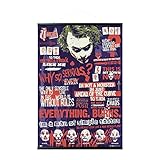 Erik Pack Póster Batman The Joker quitographic Dark Knight con Colgador de Madera magnético, Negro, vertical (61x91.5 cm) (PACK0226)