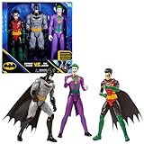 DC Comics Batman Pack Batman Y Robin contra Joker - Batman Figura de Acción 30 cm - 6064967 - Regalos para Niños - Juguetes Niños 3 Años +