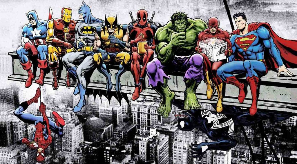 Dibujo superheroes Marvel vs DC